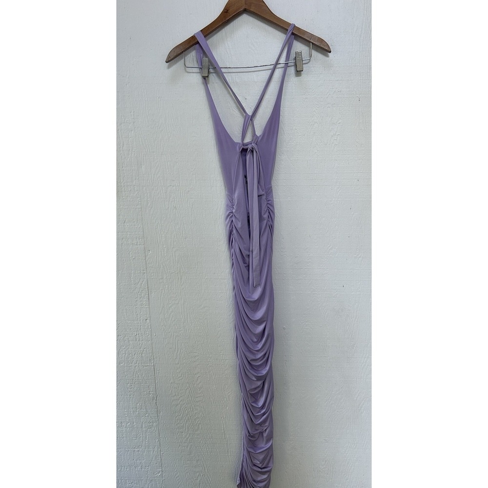 NEW Lucy in the Sky Ruched Cutout Maxi in Lilac Maxi Size XS Stretch Long‎ - Picture 6 of 6